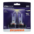 Sylvania H11 XtraVision Halogen Headlight Bulb, 2 Pack, Compatible with Multiple Cars