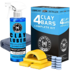 Car Clay Bars Auto Detailing and Clay Luber Synthetic Lubricant Kit, 4 Clay Bars, Clay bar Lubricant Tablets 10 Pack(1pc=16 fl oz), Spray Bottle and Microfiber Towel for Car Detailing Cleaning