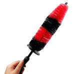 MaximalPower 18’’ Long Wheel Barrel Brush for Car Wheel Rim Detailing Brush - Car Brush Tire Detail Brush Soft Bristle Multipurpose For Exhaust Tips Motorcycles (Red Brush) - Image 3