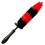 MaximalPower 18’’ Long Wheel Barrel Brush for Car Wheel Rim Detailing Brush - Car Brush Tire Detail Brush Soft Bristle Multipurpose For Exhaust Tips Motorcycles (Red Brush)