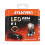 SYLVANIA H11 LED Ultra - Fog Lights For Cars and Trucks - Headlight Bulbs for Off Road Powersports - 6000k Cool White LED Light - Maximum Lifespan - No Polarity - DIY Upgrade