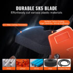 VEVOR PVC Pipe Cutter, 0-2-1/2" O.D. Ratcheting PVC Pipe Cutter, Heavy Duty Tube Cutting Tool with Spare SK5 Blade for PVC, CPVC, PP-R, PEX, PE, Rubber Hoses - Image 7