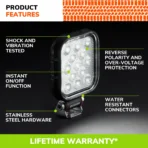 Sylvania Rugged 4 Inch Cube LED Light Pod Flood 2100 Lumens, 1 pack - Image 4